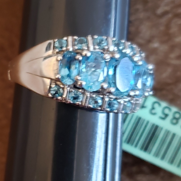 Size 10, Signity Blue Topaz, 925 Silver, Gem Weight: 1 carat, NWT - Picture 12 of 12